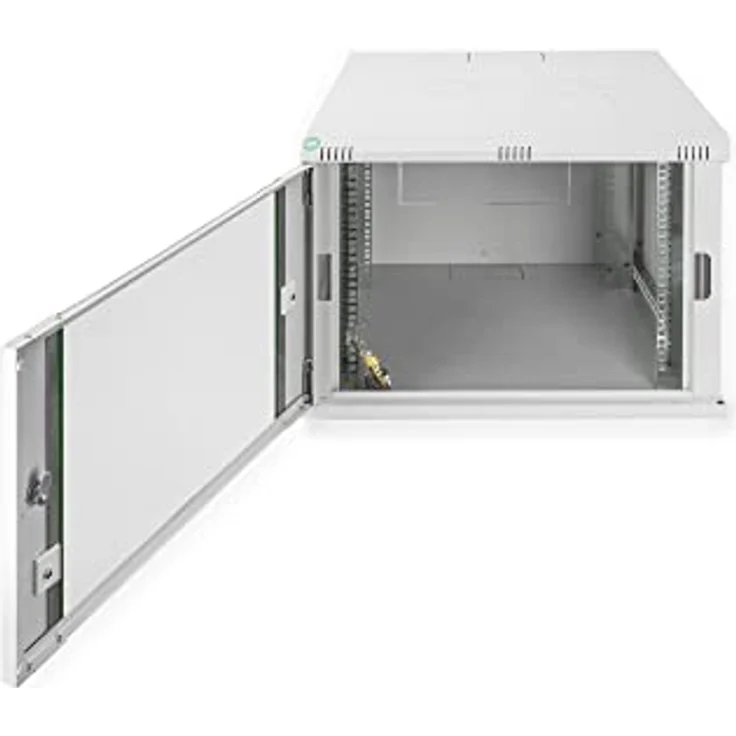 DIGITUS Netzwerk-Schrank 19 zoll 7 HE - Wandmontage - 600 mm Tiefe - Traglast 60 kg - Dynamic Basic - Glastür - Grau - Preisvergleich – Bild 2