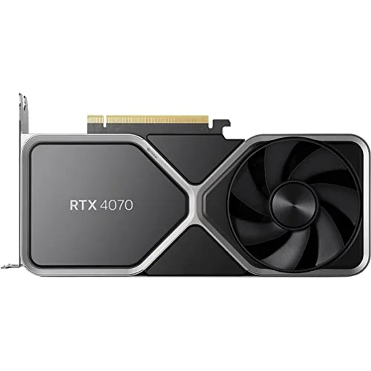 NVIDIA GeForce RTX 4070 Founder's Edition (FE) Grafikkarte, Titan und Schwarz, 900-1G141-2544-000