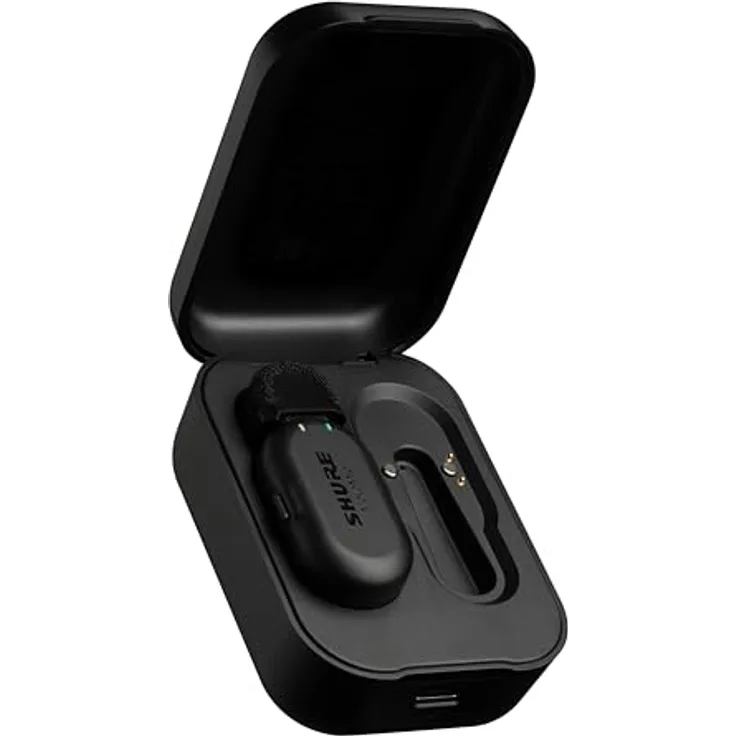 Shure MoveMic One - Professionelles Funk-Ansteckmikro für iPhone & Android, Bluetooth Mini Mic, 24 Stunden Ladezeit, Schnelles Setup, IPX4, Kompaktes & tragbares Ansteckmikro (MV-ONE-Z6)