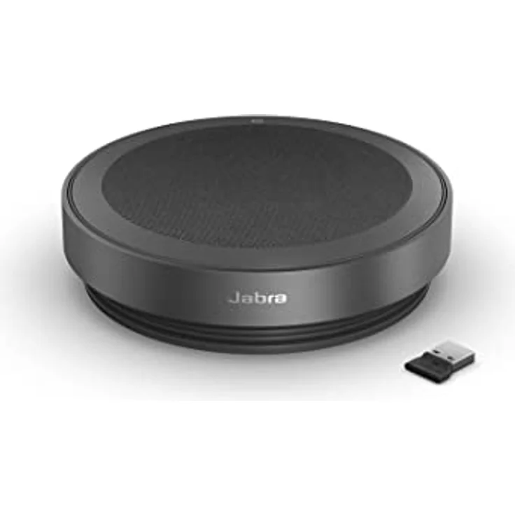 Jabra Speak2 75. Mobile Freisprecheinrichtung. Vollduplex Audio. Bis zu 32 Stunden Akkulaufzeit. Spritzwassergeschützt. 4 Mikrofone. USB-A- und -C-Ans – Bild 3