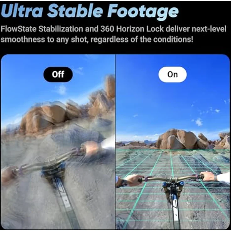 Insta360 X4 Adventure Bundle Action-Kamera, 360 Grad 8K, Weitwinkelvideo, 4K, abnehmbares Objektivschutz, 135 Min Akkulaufzeit, AI-Edition, Stabilisierung, blau – Bild 5