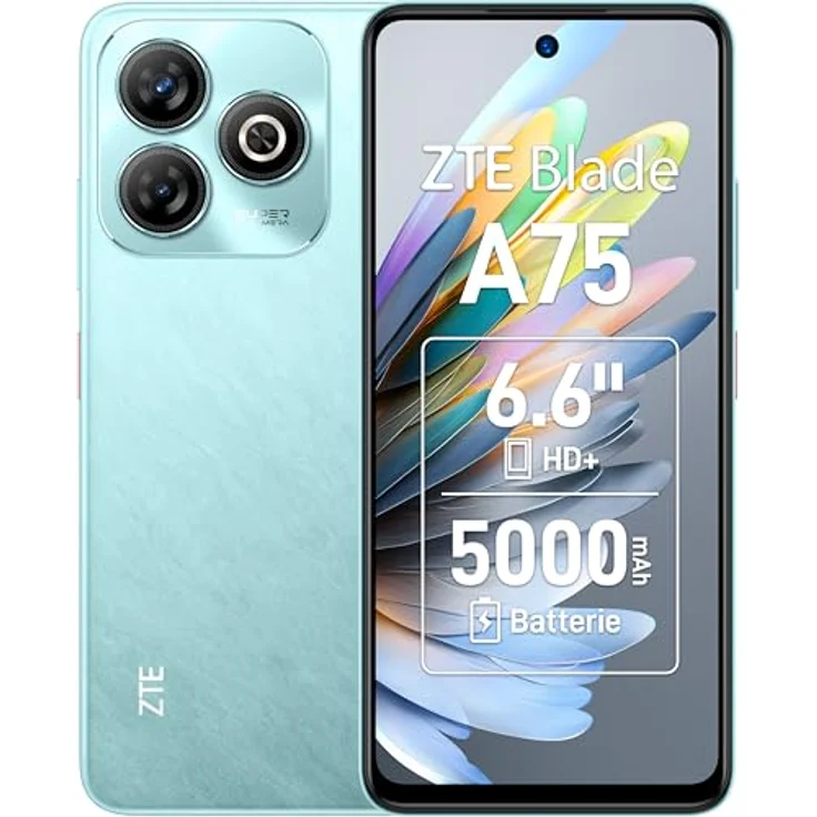 Idel ZTE Blade A75 4GB+128GB Green, Smartphone mit HD+ Hole Display, Quad-Kamera und Memory Fusion Technologie – Bild 1