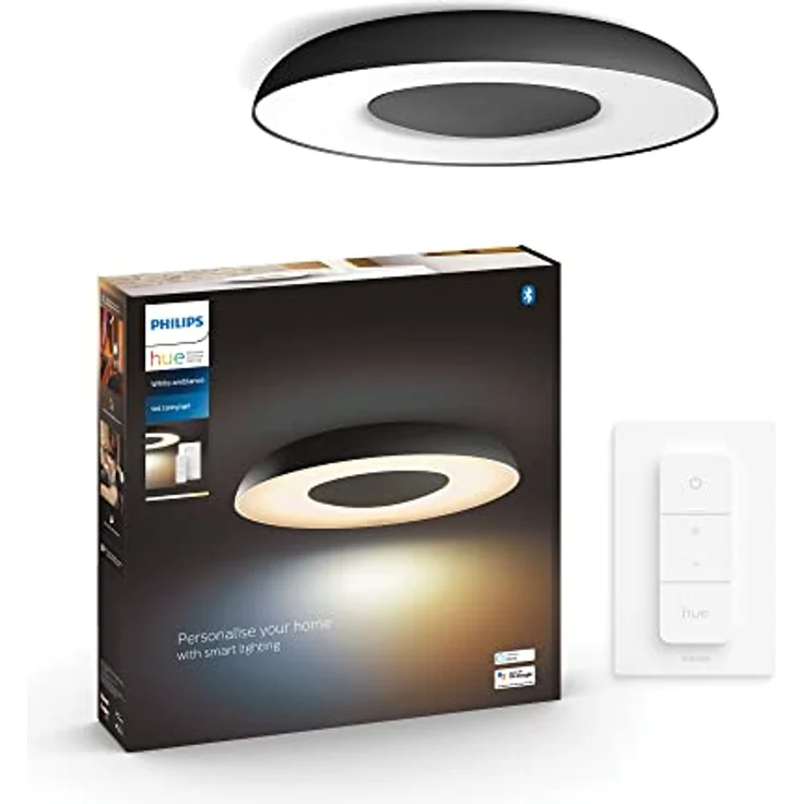 Philips Hue White Ambiance Still Deckenleuchte in Schwarz inkl. Dimmschalter Tunable White 2400 lm 27 W – Bild 10