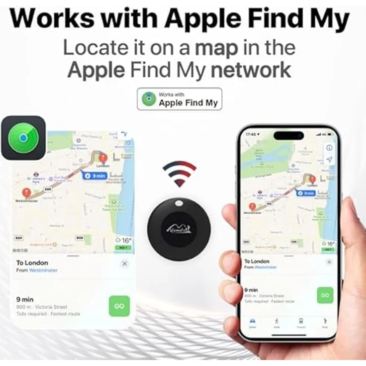 Lifemate Life Tag Schlüsselfinder, Bluetooth-Tracker mit IP65 wasserdicht, 100 Meter Reichweite, 2er Pack – Bild 2