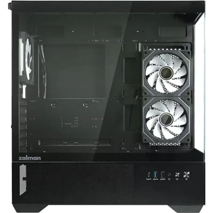 Zalman Chronix Black, ATX/Mini-ITX/mATX PC Gehäuse mit gehärteten Glasplatten und RGB-Lüftern, Schwarz – Bild 11