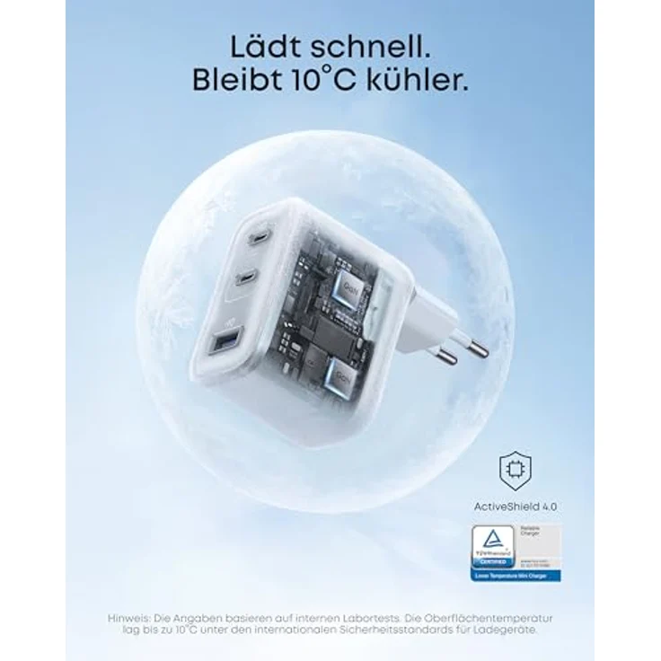 Anker Nano Ladegerät, 3-Port-Netzteil mit 70W, kompakt & stylisch für iPhone 17/Pro/Pro Max, MacBook Air, iPad, Pixel und Galaxy – Bild 4