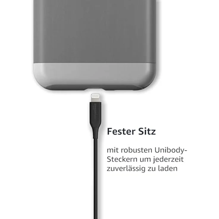 AmazonBasics – Verbindungskabel Lightning auf USB-A, MFi-zertifiziertes Ladekabel für iPhone, schwarz, 91,2 cm, 2 Stück – Bild 4