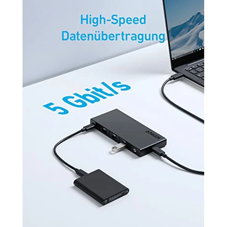 Anker 364 USB-C Hub (10-in-1) mit max. 100W Power Delivery, Zwei 4K HDMI-, einem Upstream-Anschlüssen und 4 USB-A- und USB-C-Datenanschlüssen für Dell Laptop, ThinkPad und mehr – Bild 4