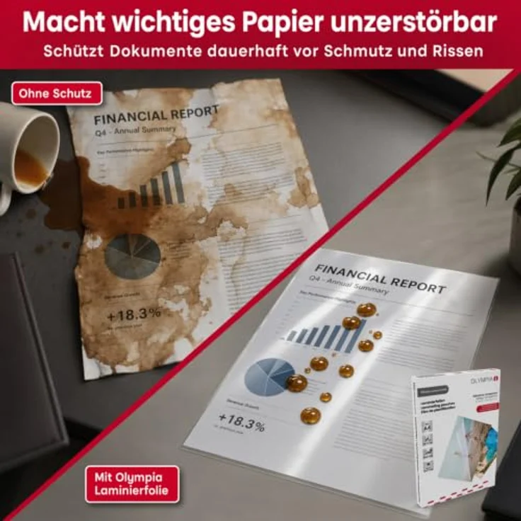 Olympia Laminierband, A4 (210 x 297 mm), 100 Stück – Bild 6