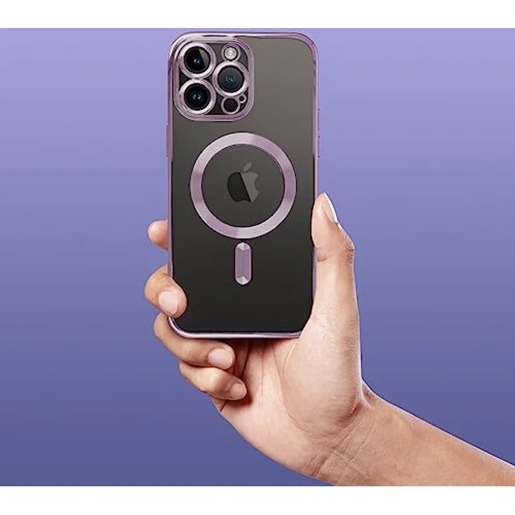 MagSafe Hülle mit Kameraschutz kompatibel mit iPhone 14 Pro Max Lila – Bild 3