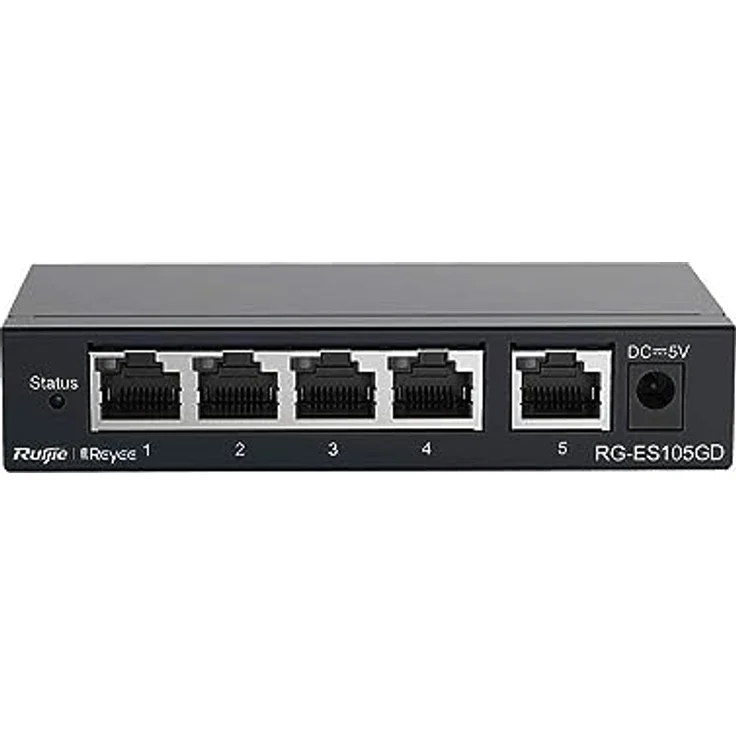 Ruijie 5-Port Gigabit unmanaged Switch, RJ45 Ports mit 1000 Mbit/s, robustes Stahlgehäuse – Bild 6