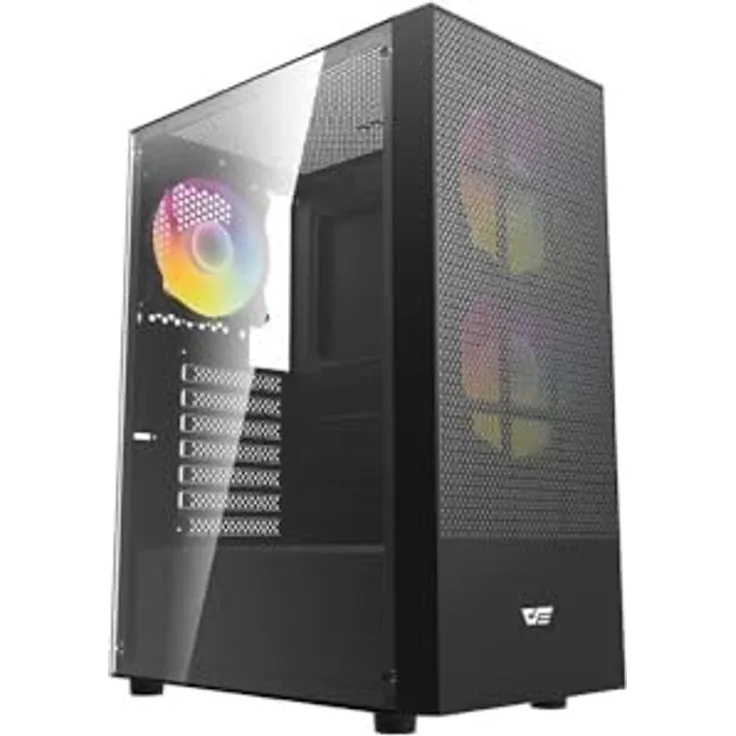 Darkflash Tech A290 computer case + 3 fans (black), PC Gehäuse, Schwarz