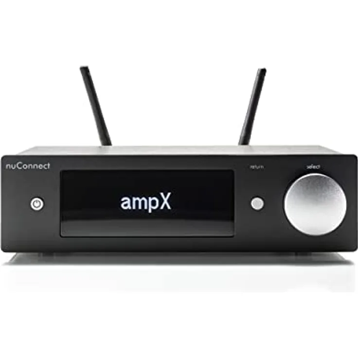 Nubert nuConnect ampX | Schwarzer digitaler Vollverstärker | Wireless Connector für nuPro X | Stereoverstärker mit 2 x 130 W | Phonoverstärker MM/MC mit Bluetooth aptX HD | Verstärker mit USB DAC
