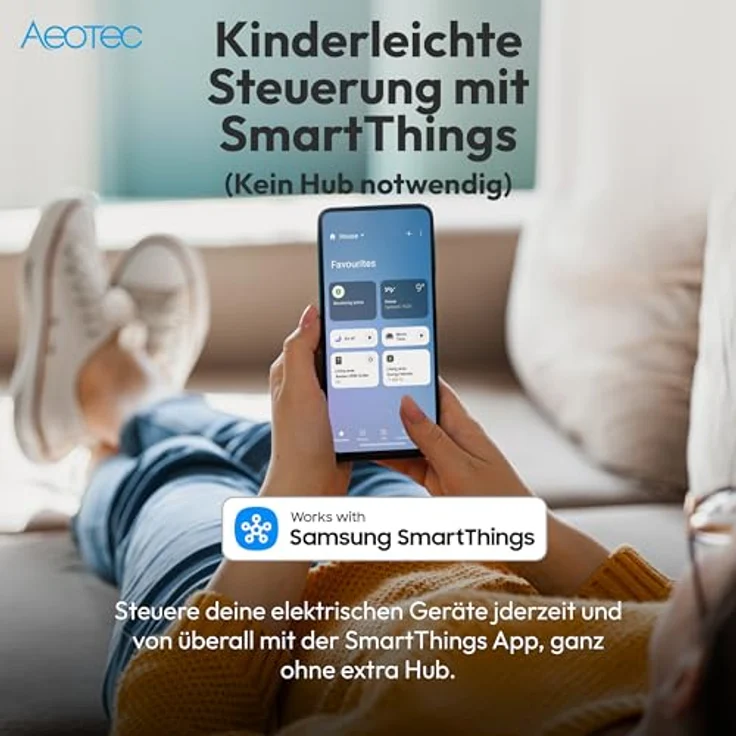 Aeotec Smart Plug Type F WLAN, smarte Steckdose mit Echtzeit-Stromverbrauchsanalyse, integrierbar in Smart Home-Systeme – Bild 6