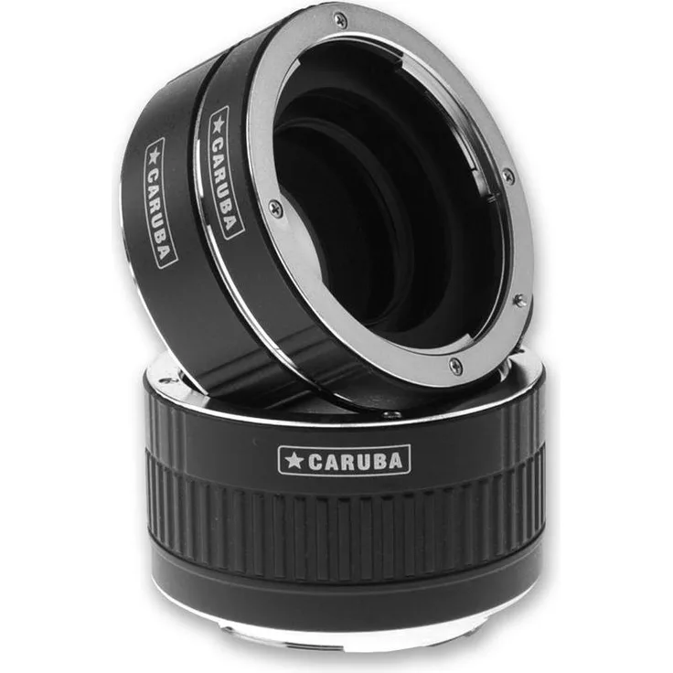 Caruba Extension Tube Set Canon Chrom (Typ II), Makro-Zwischenring für Canon EF und EF-S, präzise Passform für verbesserte Nahaufnahme-Fähigkeiten