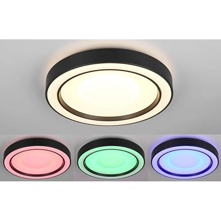 RL LIVE YOUR LIGHT LED Deckenleuchte Arco R65091432, Schwarz matt, 22 Watt LED, Farbwechsel, Fernbedienung – Bild 3