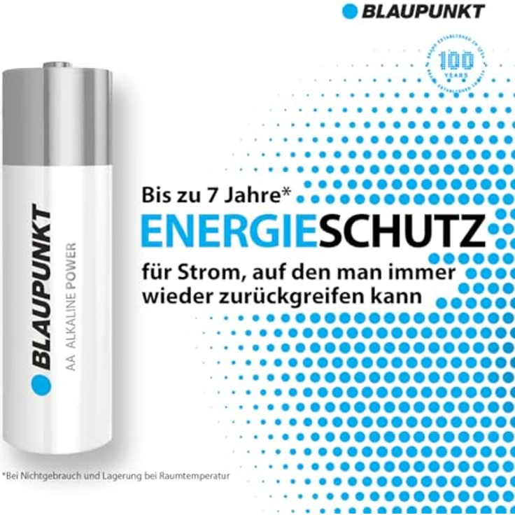 BLAUPUNKT AA Alkalibatterien LR6BPO/10CB, Packung mit 10, ideal für Wanduhren und TV-Fernbedienungen, bis zu 7 Jahre Batteriestromschutz – Bild 3