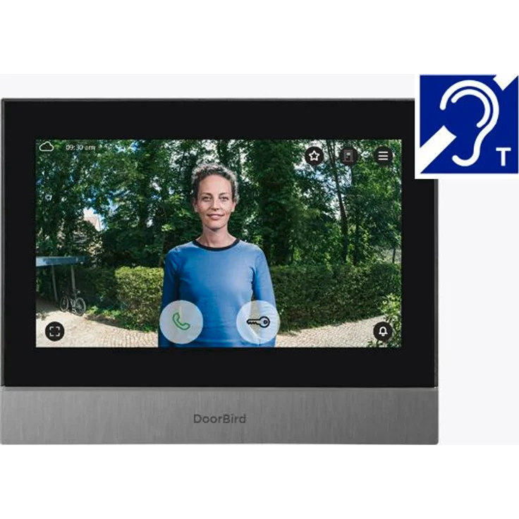 DoorBird A1104T, 17,8 cm (7"), IPS, 1024 x 600 Pixel, Kapazitiv, Edelstahl, Schwarz, HD-Video- und Audioanrufe, Smart-Home-Integration