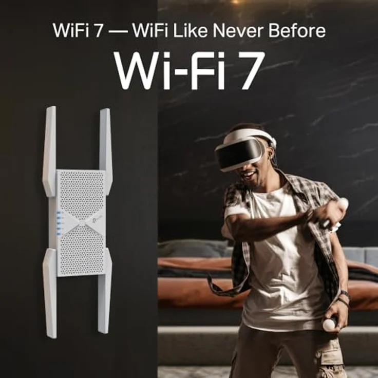 TP-Link RE655BE Tri-Band Wi-Fi 7 Verstärker Repeater BE9300, bis zu 5764 MBit/s (6 GHz) + 2882 MBit/s (5 GHz) + 688 MBit/s (2,4 GHz), EasyMesh, 2,5-Gigabit-LAN-Port, 4 externe Antennen, WPA3 – Bild 4