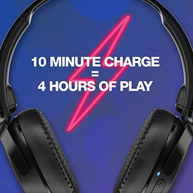 SKULLCANDY Riff 2 Wireless-Kopfhörer mit Tile-Finding-Technologie, 34 Std. Akkulaufzeit, für iPhone/Android, mit Mikrofon, ideal für Musik/Reisen/Gaming, Bluetooth-Kopfhörer - Schwarz – Bild 5