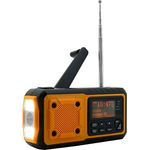 Soundmaster DAB112OR DAB+ UKW Notfall SOS Digitalradio Solar Dynamo Bluetooth LED Li-Ion Akku
