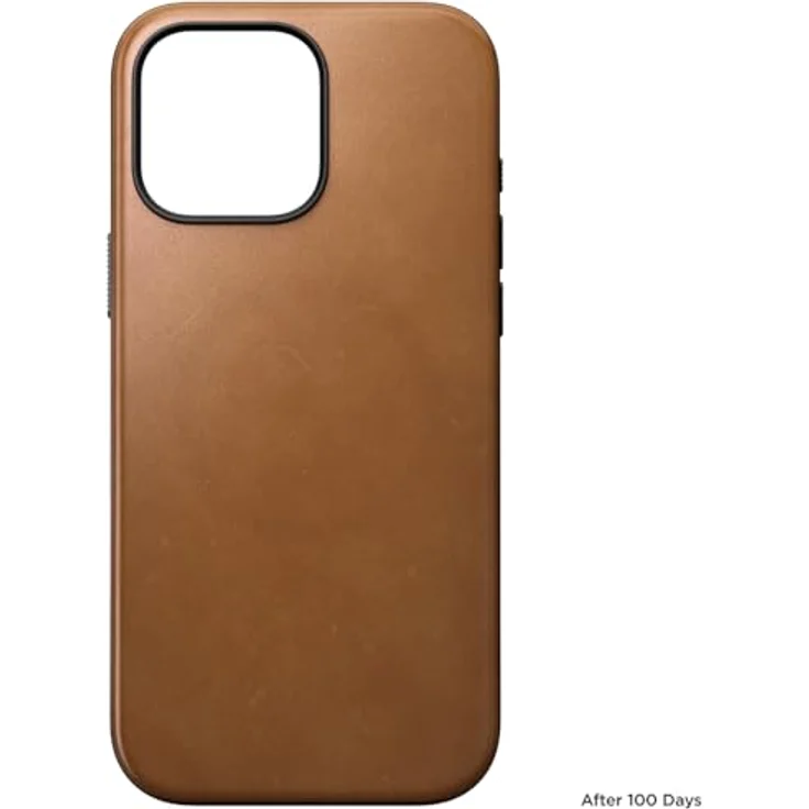 NOMAD Modern Leather Case für iPhone 16 Pro Max | Schutzhülle aus Polycarbonat und hochwertigem Echtleder | MagSafe-kompatibel | English Tan – Bild 3