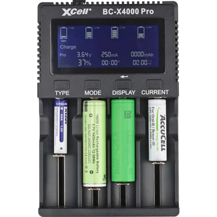 XCell BC-X4000 PRO Schnellladegerät für LiFePO4, LiIon, NiCd, NiMH, USB-C-Technologie, höchste Präzision, vielseitig einsetzbar – Bild 3