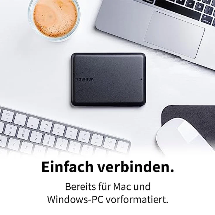 Toshiba Canvio Partner 1TB Portable 2,5" Externe HDD, USB 3.2 Gen 1, kompatibel mit Mac und Windows, USB-betrieben – Bild 2