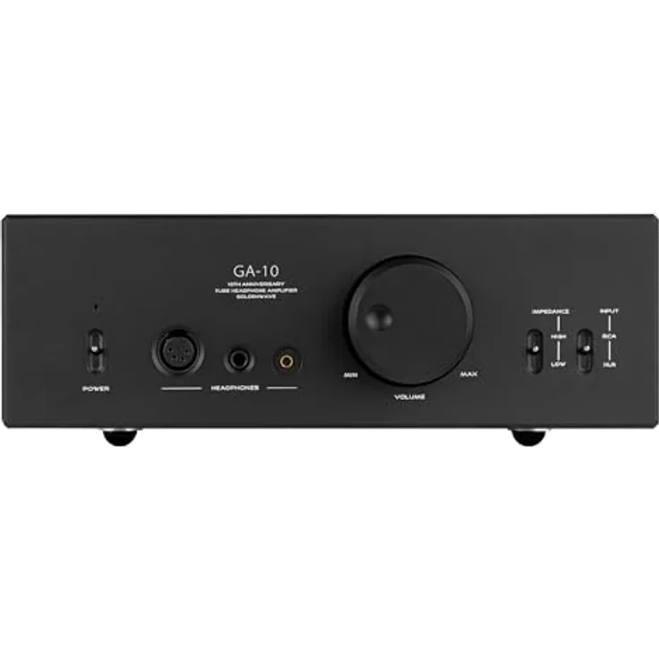 HIFIMAN × GOLDENWAVE GA-10, High-End Desktop-Röhrenkopfhörerverstärker mit symmetrischem Ausgang, ECC83/12AX7 und EL84 Röhren, schwarz