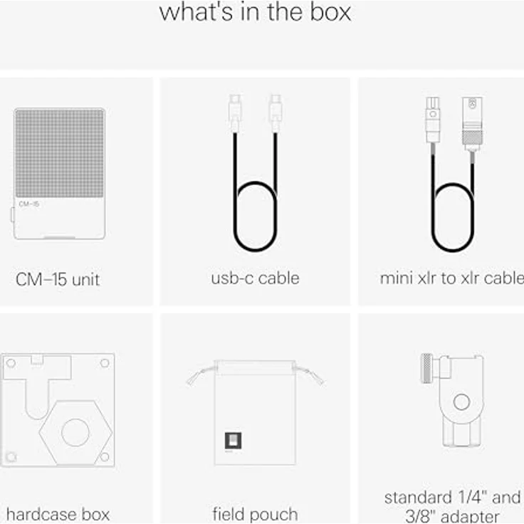 Teenage Engineering CM-15, Kondensatormikrofon mit Superniere, USB-C und 48V Phantomspeisung, eingebautem Akku, hoher Klangtreue und Zubehör – Bild 11
