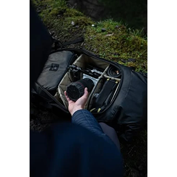 PolarPro Boreal 50L Rucksack - Robust - DWR-beschichtete Außenseite - wasserdichte Nähte - YKK Reißverschlüsse, Schwarz – Bild 4