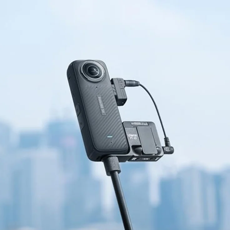 Insta360 X4 Mic Adapter, Zubehör für Actioncams mit 3.5mm Audioport und Type-C Anschluss, unsichtbar beim 360° Filmen – Bild 3