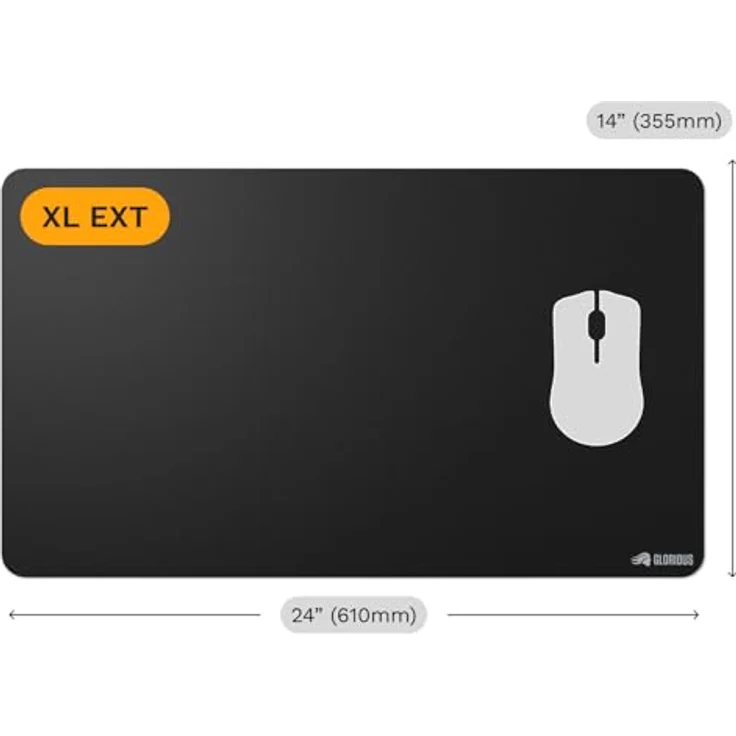 Glorious Gaming Mauspad 2 XL Extended, randlos, gummiert - 610 x 355mm, schwarz – Bild 6