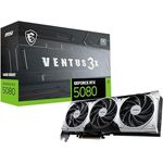 MSI GeForce RTX 5080 16G Ventus 3X OC Plus Grafikkarte mit 16GB GDDR7 (30Gbps/256-bit), PCIe 5X 16, Boost: 2640 MHz, HDMI 2.1b, DisplayPort 2.1b