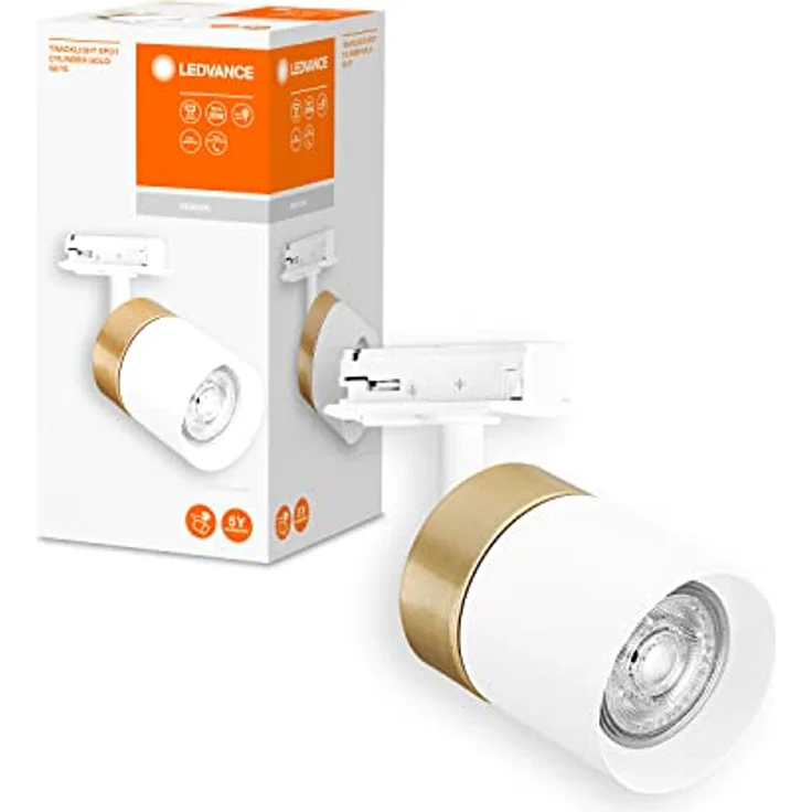 LEDVANCE TRACKLIGHT Schienensystem-Leuchtenkopf, gold/weiß, mit GU10-Sockel, kann mit einfacher oder smarter Lampe bestückt werden, smart, WiFi, loftartiges Design, Schutzklasse IP20 – Bild 4