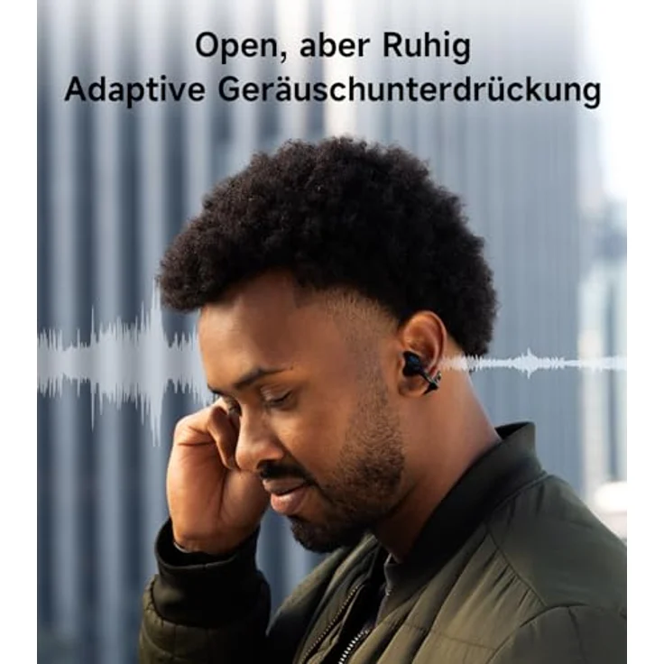 Edifier LolliClip Open-Ear Bluetooth Kopfhörer, Hi-Res LDAC, Adaptive ANC, Gesundheitsüberwachung, IP56, Schwarz – Bild 2