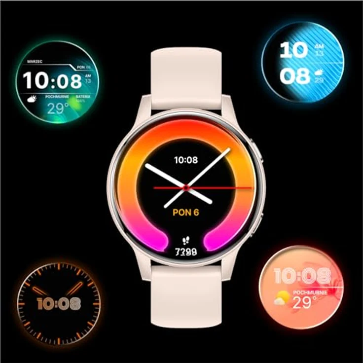 Forever Smartwatch JW-600, AMOLED-Display, IP67 wasserfest, Gesundheitsüberwachung, Powder Pink – Bild 2