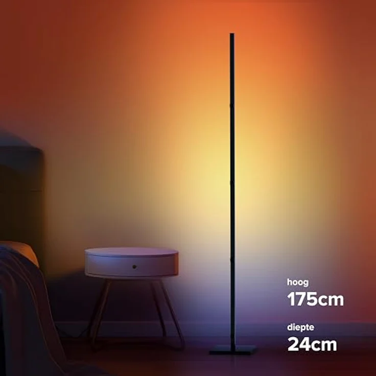 Calex Smart LED-Stehleuchte, faltbar WLAN CCT RGB, 16 Millionen Farben, dimmbar, auch als Wandleuchte nutzbar – Bild 9