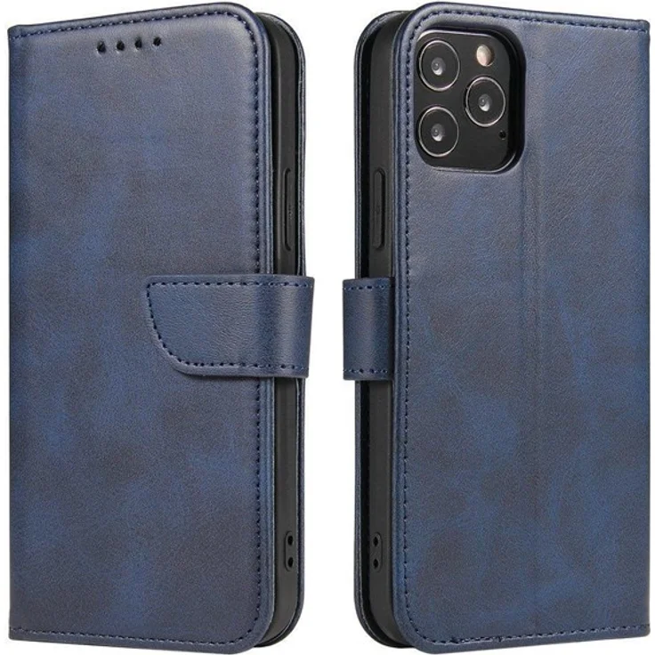 Hurtel Magnet Case für Poco M4 Pro 5G, elegantes Flip-Design mit Standfunktion, Blau