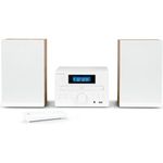 Thomson MIC121BT White, Bluetooth Kompaktanlage mit CD-Player, USB-Anschluss und FM-Radio, 50 W