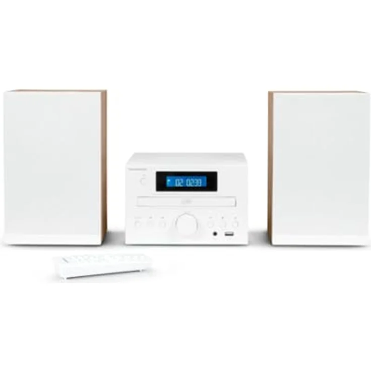 Thomson MIC121BT White, Bluetooth Kompaktanlage mit CD-Player, USB-Anschluss und FM-Radio, 50 W – Bild 1