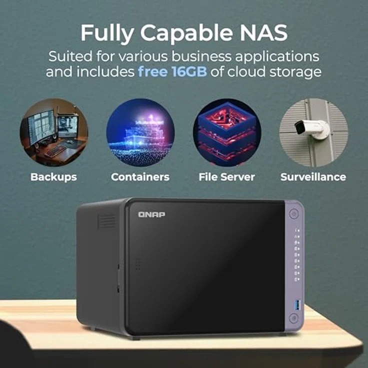 QNAP NAS TS-632X-4G (6 Bay) NAS-System mit 10-GbE-SFP+-Konnektivität, 2,5-GbE-Anschlüssen und PCIe Gen 3 x4-Erweiterungskarte – Bild 3