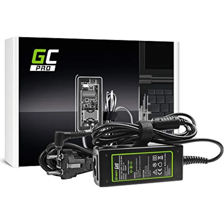 GC PRO Netzteil für Asus Eee PC 1001PX 1001PXD 1005HA 1201HA 1201N 1215B 1215N X101 X101CH X101H Laptop Ladegerät inkl. Stromkabel (19V 2.1A 40W)