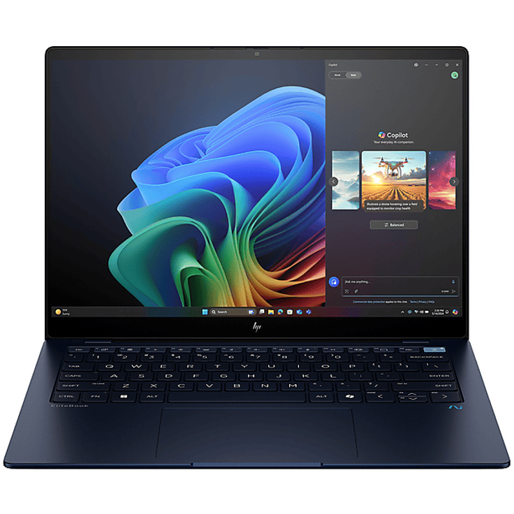 HP EliteBook Ultra G1q, 14 Zoll Touchscreen, Snapdragon X Elite X1E-78-100, 16 GB RAM, 1 TB SSD, Adreno™ Grafik, Atmosphere Blue, Windows 11 Pro