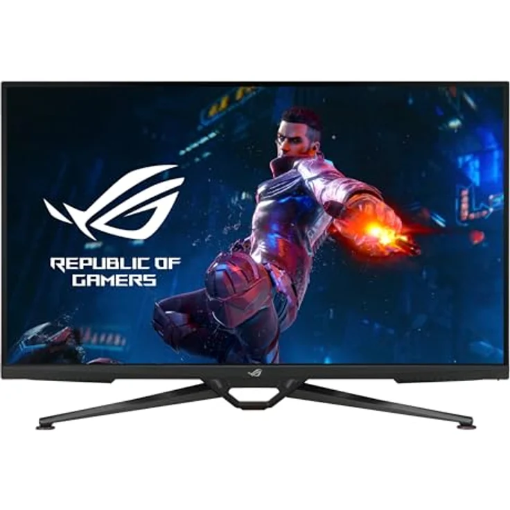 ASUS ROG Swift PG38UQ - 38 Zoll 4K UHD Gaming Monitor - 144 Hz, 1ms GtG, G-Sync, FreeSync, ELMB Sync, DisplayHDR 600 - Fast-IPS, Stativ Sockel, 16:9, 3840x2160, DP 1.4, HDMI 2.1, USB-Hub, Speaker – Bild 1