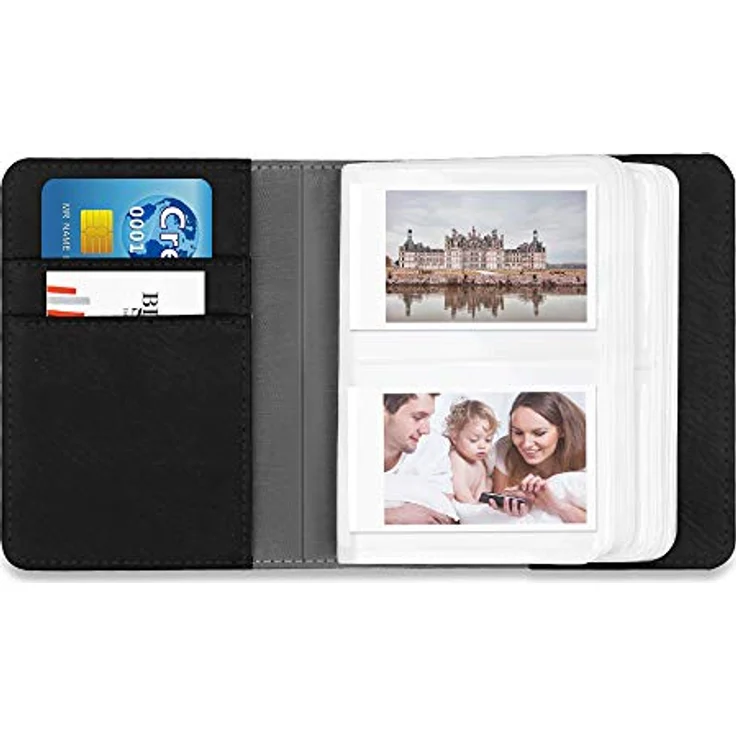 Fintie Fotoalbum für Fujifilm Instax Mini 12/11/9/EVO/40/90/Liplay/Link 2, Schwarz - 104 Taschen 3 Zoll Film Foto-Album für Instax Mini 8/7+/7s/25/Link, Kodak Polaroid Sofortbildkamera Drucker – Bild 4