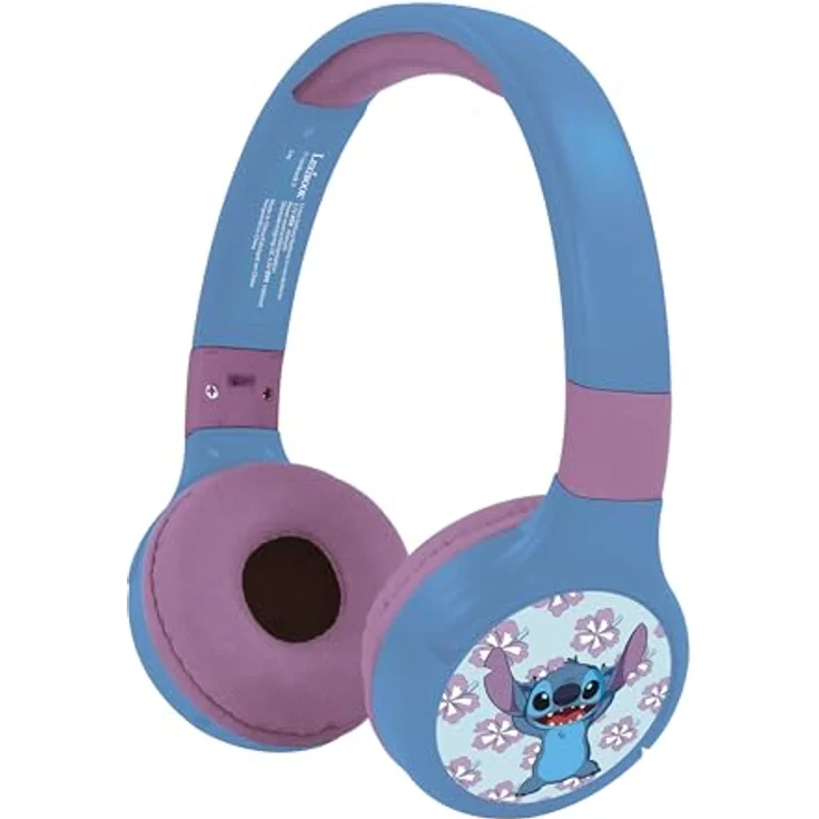 Lexibook 2-in-1-Bluetooth/Kabel-Kopfhörer Stitch, komfortable Polsterung, blau – Bild 2
