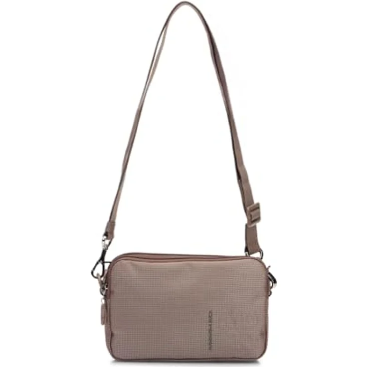 Mandarina Duck MD20, Kamera Schultertasche aus wasserbeständigem Polyester mit verstellbarem Gurt, grau – Bild 1
