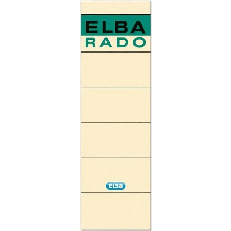 ELBA Ordneretiketten für Ordnerbreite 8 cm, 10 Stk, selbstklebend, Papier, weiß