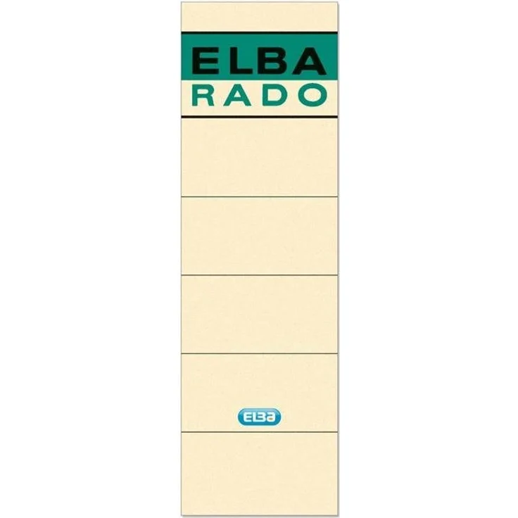 ELBA Ordneretiketten für Ordnerbreite 8 cm, 10 Stk, selbstklebend, Papier, weiß – Bild 1